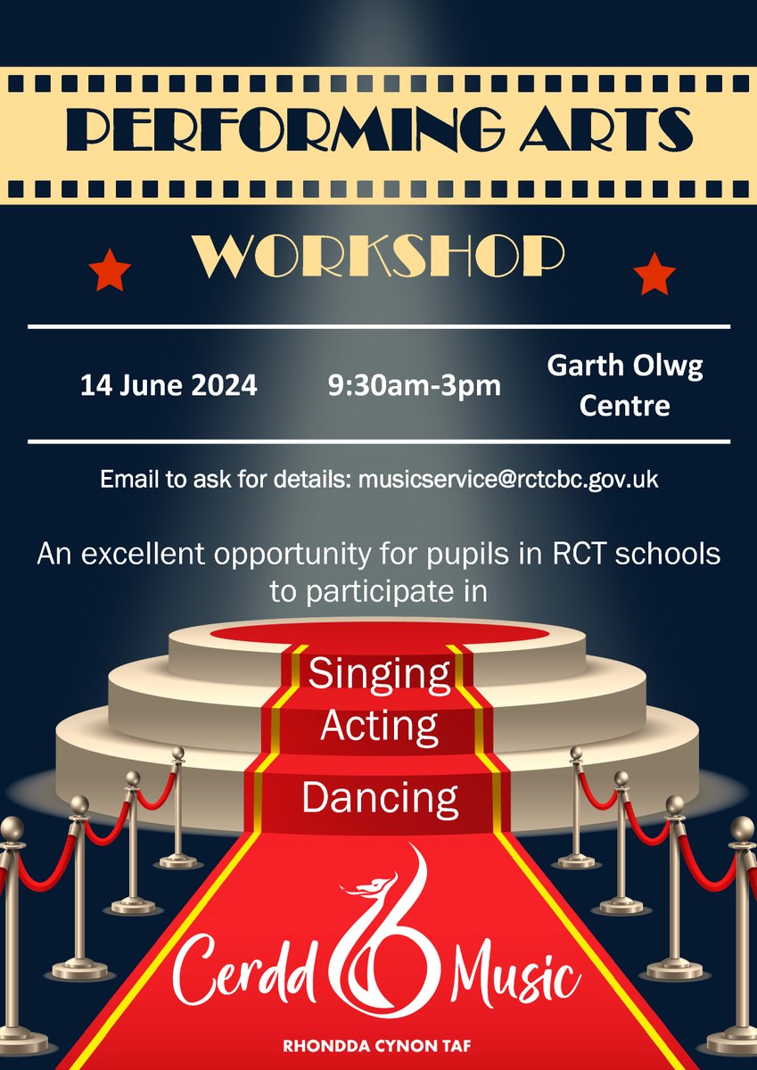 RCT Music Service - Gwasanaeth Cerdd RhCT (@rctmusicservice) on Twitter photo We are running another performing arts workshop! Friday 14th June, 9:30am-3pm at Garth Olwg Lifelong Learning Centre. Email musicservice@rctcbc.gov.uk We are running another performing arts workshop! Friday 14th June, 9:30am-3pm at Garth Olwg Lifelong Learning Centre. Email musicservice@rctcbc.gov.uk