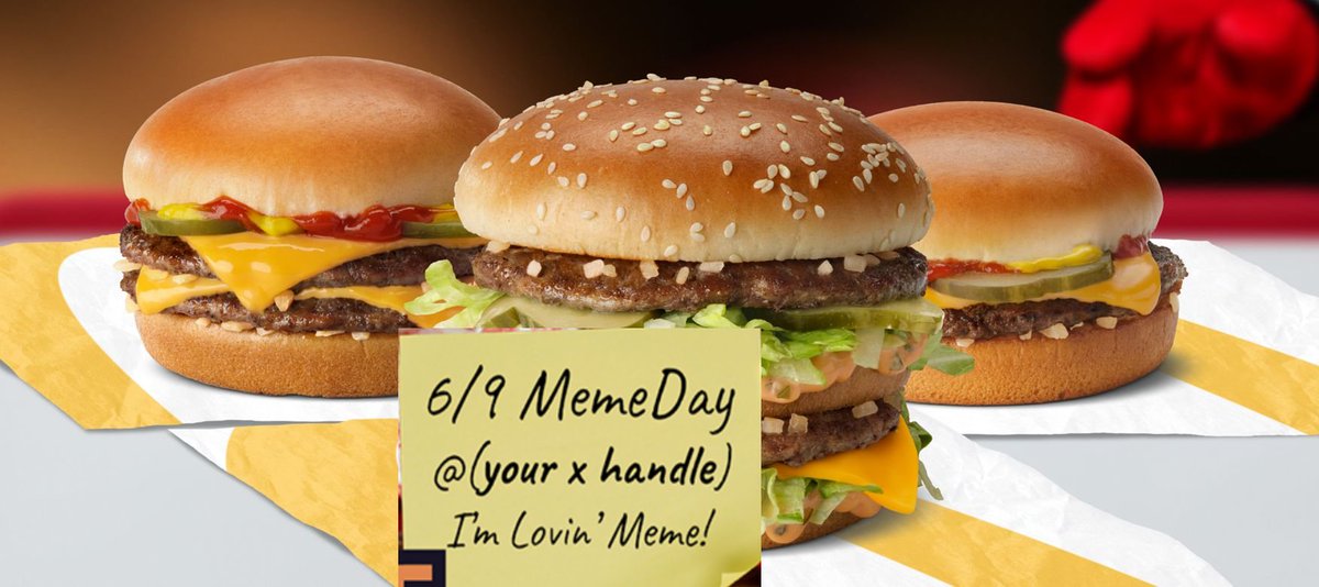 DimasKryptans's tweet image. I'm joining my @Memeland fam to celebrate 6/9 the #MemeDay at @McDonalds!

I’m Lovin’ MEME! ❤️‍🔥

{Don’t forget your photo!}