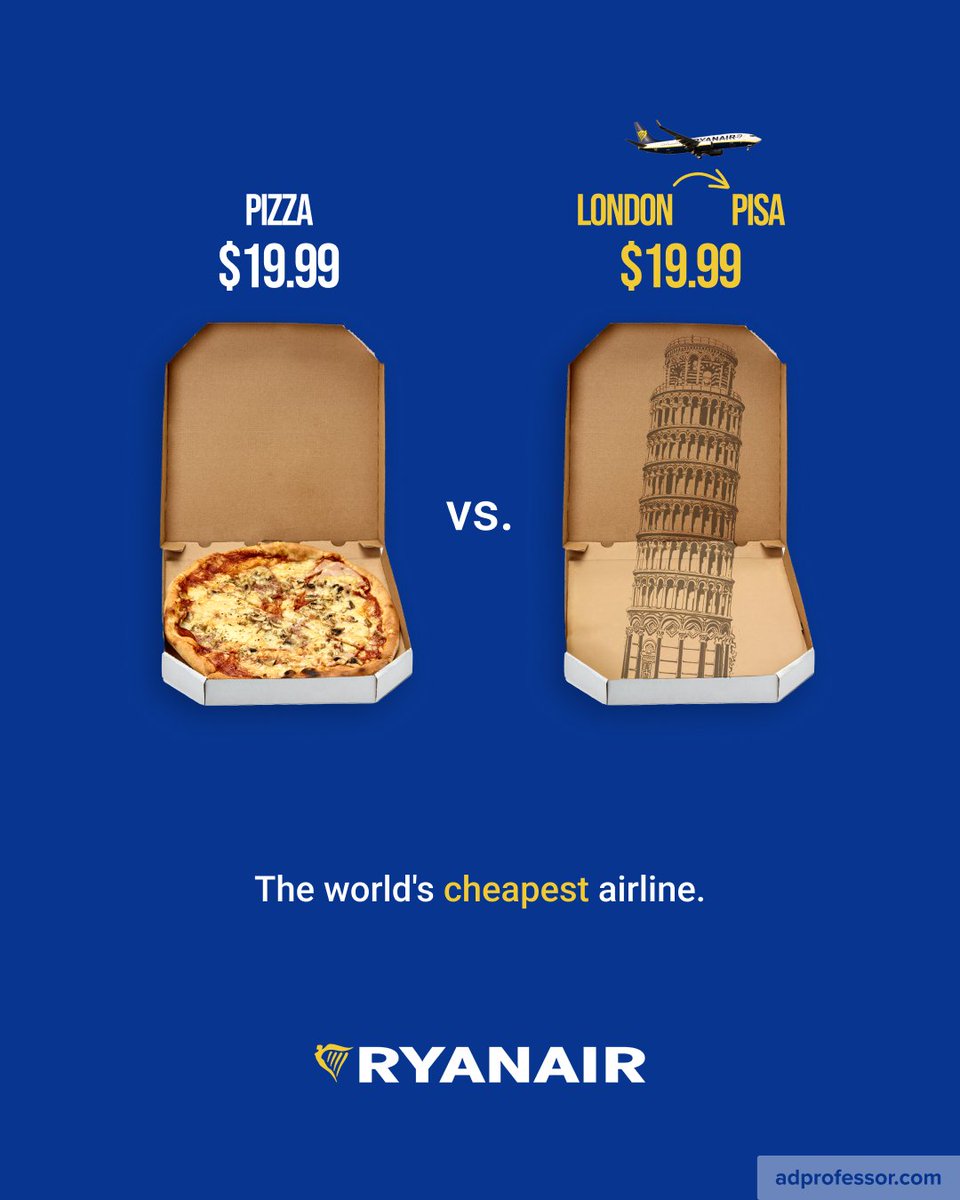 The_AdProfessor's tweet photo. The 10 best ads I've created this month:

1. Ryanair https://t.co/pNZ4haPI7Z