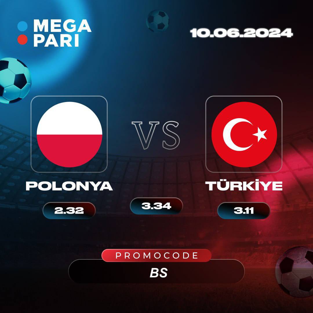 Megapari_Resmi's tweet photo. ⚽️Dünya Hazırlık Maçları Ülkeler                                                                                                       ⏰21:45
🆚Polonya vs Türkiye
🏟️Stadion Narodowy 
  
🔴🔵 Güvenle adım atın ve dünya devi MegaPari birlikte yükselin!  

Promosyon Kodu: BS https://t.co/QwcAI8FJud