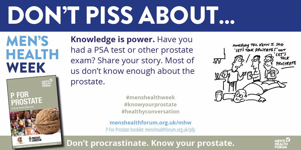 MensHealthForum's tweet photo. #menshealthweek #knowyourprostate #shareyourstory https://t.co/e1d7jzFuIz https://t.co/ksOtFtqDYq