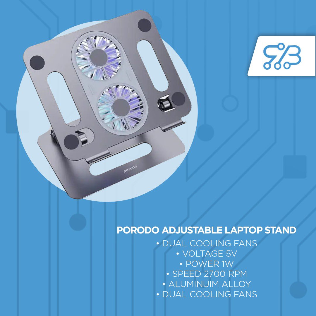 rbtechh's tweet photo. Elevate Your Workspace With The “Porodo Adjustable Laptop Stand”..💻

📱76 1 3939 2
📧rbtechh@outlook.com
#RBTech #Porodo #Laptop #LaptopStand #TechGadgets #Technology #LaptopUpgrade #CoolingSystem https://t.co/bD4wfGsLH6