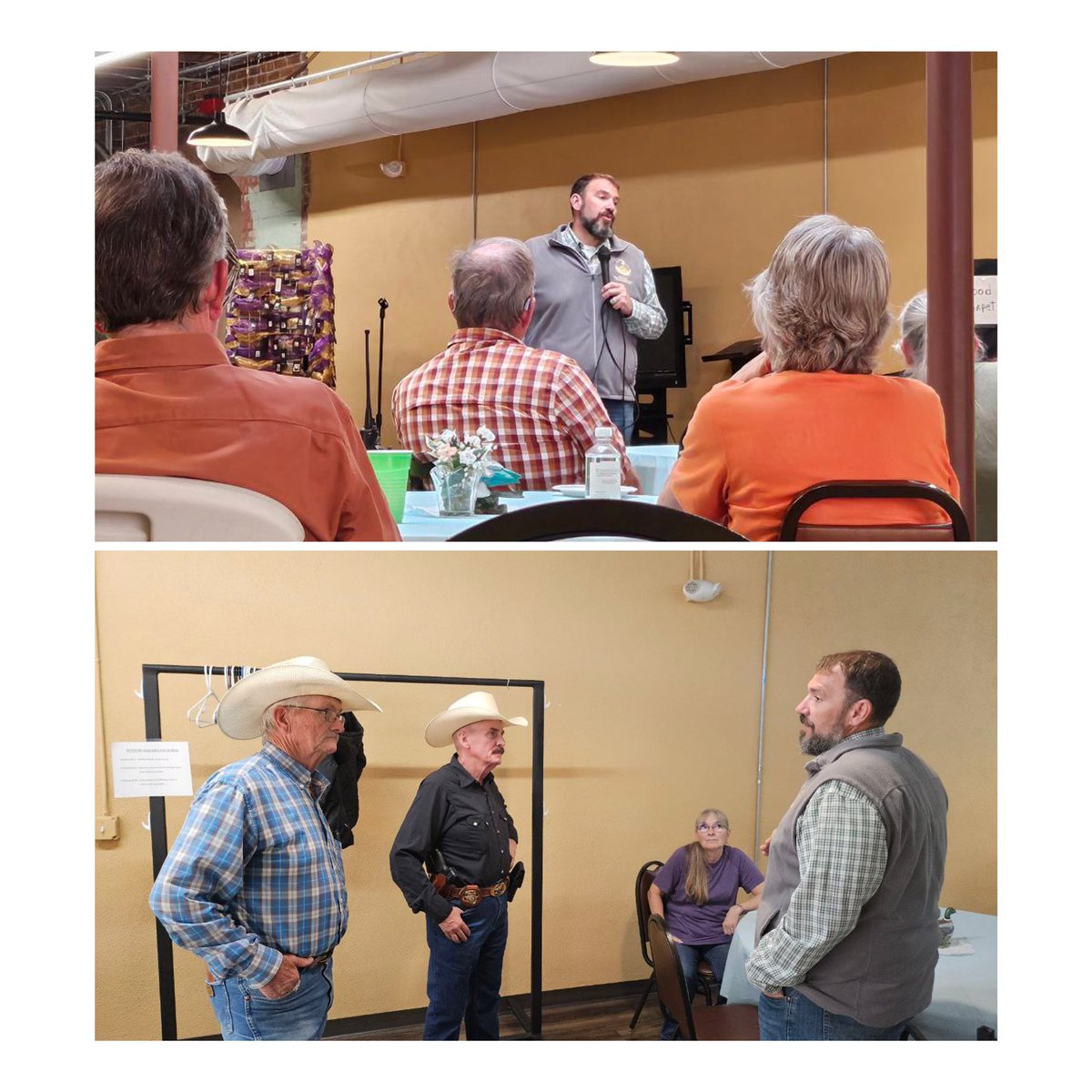 RepTyWinter's tweet photo. Last night I had a chance to chat with constituents in Kiowa County. I gave updates and answered questions about the legislative session. A big THANK YOU to everyone who attended the town hall.
#TyHD47 #ColoLeg https://t.co/Qfq7ncldan