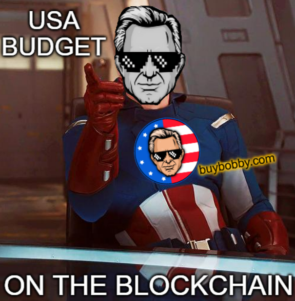 1SpiritDog1's tweet photo. $Bobby is a #Memecoin with a Cause. RFKJ has big plans for crypto, including reducing taxes surrounding crypto and even putting the whole USA Budget on Blockchain. Pure transparency and no more designer toilet seats for government! #Web3 #ElectionTokens #NoMoreLies #TopDevTeam https://t.co/ip4rmdwB0v