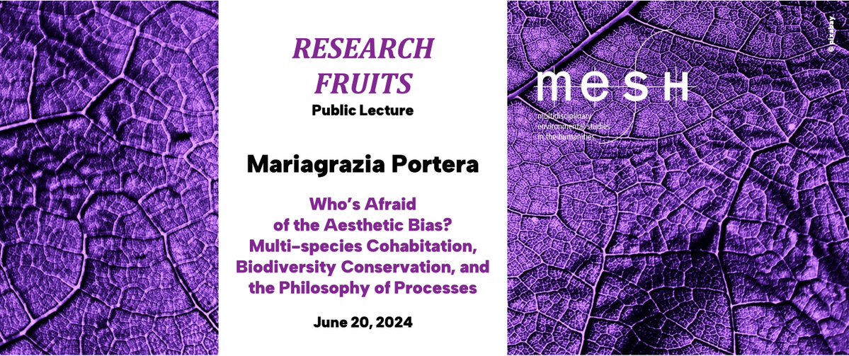 Are we biased towards protecting the 'beautiful'? Mariagrazia Portera from Florence will explore the question with us in this months' Research Fruits  - come by and discuss with us: uni.koeln/EPM4P #EnvironmentalHumanities