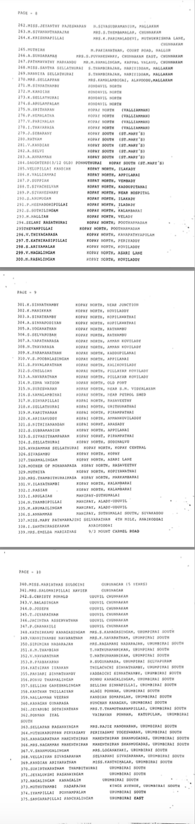 francesharris0n's tweet photo. Found a list of 1787 people killed up until 22 aug 1988 in #srilanka during the IPKF military operations in #lka. (4 pages only attached of 49 pages) https://t.co/wYYFDrIkaC