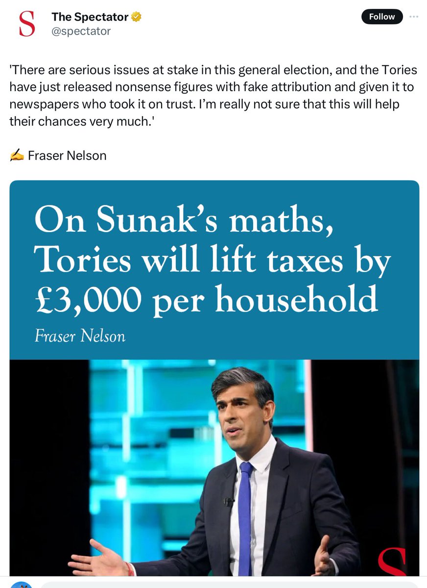 Changeling_1's tweet photo. @RishiSunak @scottmann4NC Gosh, still pushing this totally exposed lie that even your #ClientMedia friends have thoroughly debunked.
How embarrassing that after 14 years of failure in power, you have absolutely nothing else to bring to your game than lies.
Nye Bevan warned us in 1948
#BevansLaw https://t.co/BW9G8Z45DU