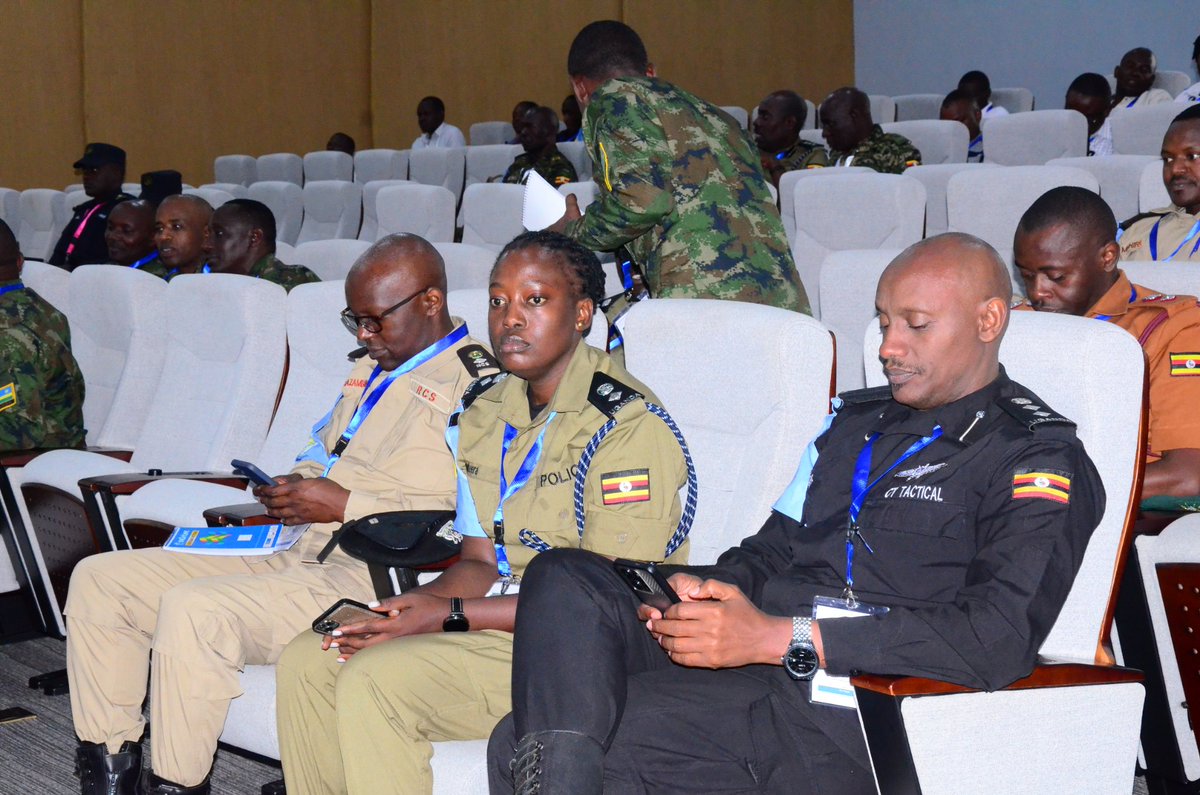 PoliceUg's tweet photo. Uganda's contingent to the 13th EAC FTX in Rwanda comprising Uganda Peoples Defence Force, Uganda Police, Uganda Prisons Service, and civilian components, today 10th June, joins other EAC countries in a 3-day Pre-FTX orientation clinic at Rwanda's Military Academy- Gako.

The Orientation Clinic will deliver in depth lessons relevant to the FTX with the aim of building cohesion and standardizing approaches and procedures among EAC Armed Forces, Police, Civilian component and other stakeholders who are to participate in the Exercise.
#UshirikianoImara2024