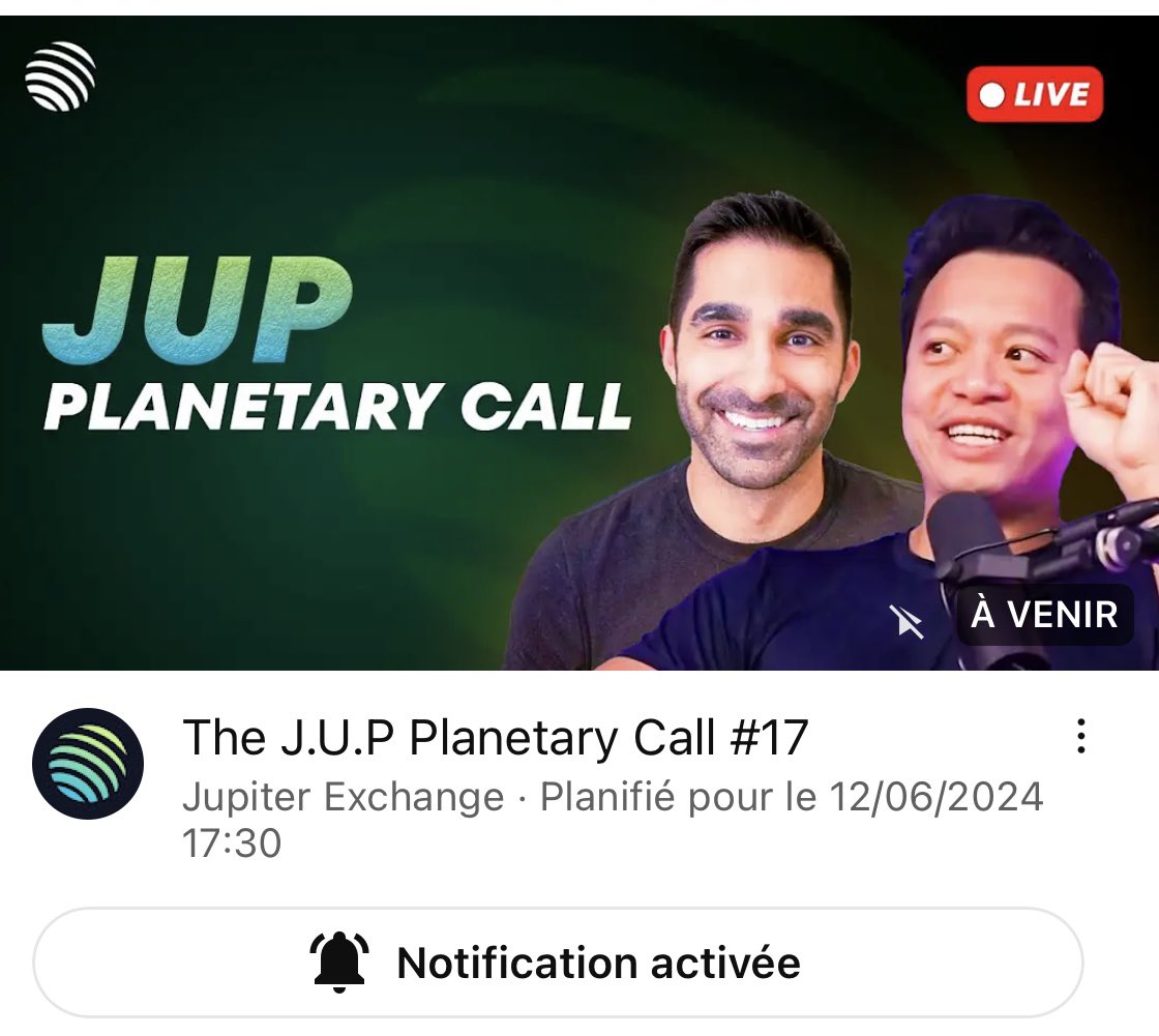 Lazare2423's tweet photo. Pourquoi participer au « JUP PLANETARY CALL » ❓
Au pire tu es au top de l’actu JUP❗️
Au mieux tu décroches un NFT collector❓
Et qui sait ce que l’univers te réserve… 😉#Sol #JUP #NFT #Crypto
The J.U.P Planetary Call #17 https://t.co/G27Lfmkolh via @YouTube https://t.co/U7VqJBK3AO