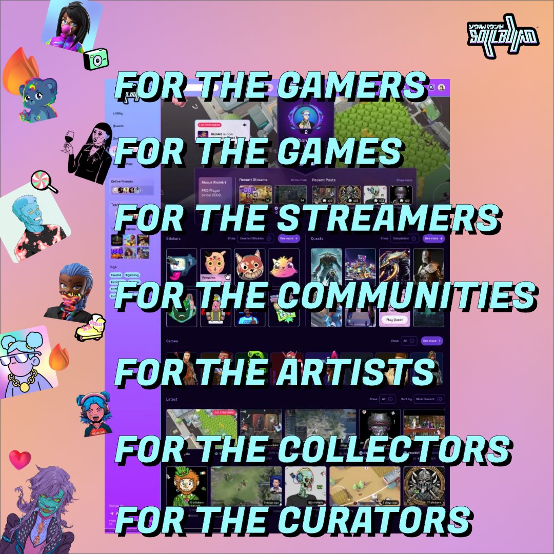 Soulbound_TV's tweet photo. Soulbound is for...everyone

Join our growing community of over 20k users, and be part of the foundational layer for UGC in Web3 Gaming. https://t.co/jajkr8jU5B
