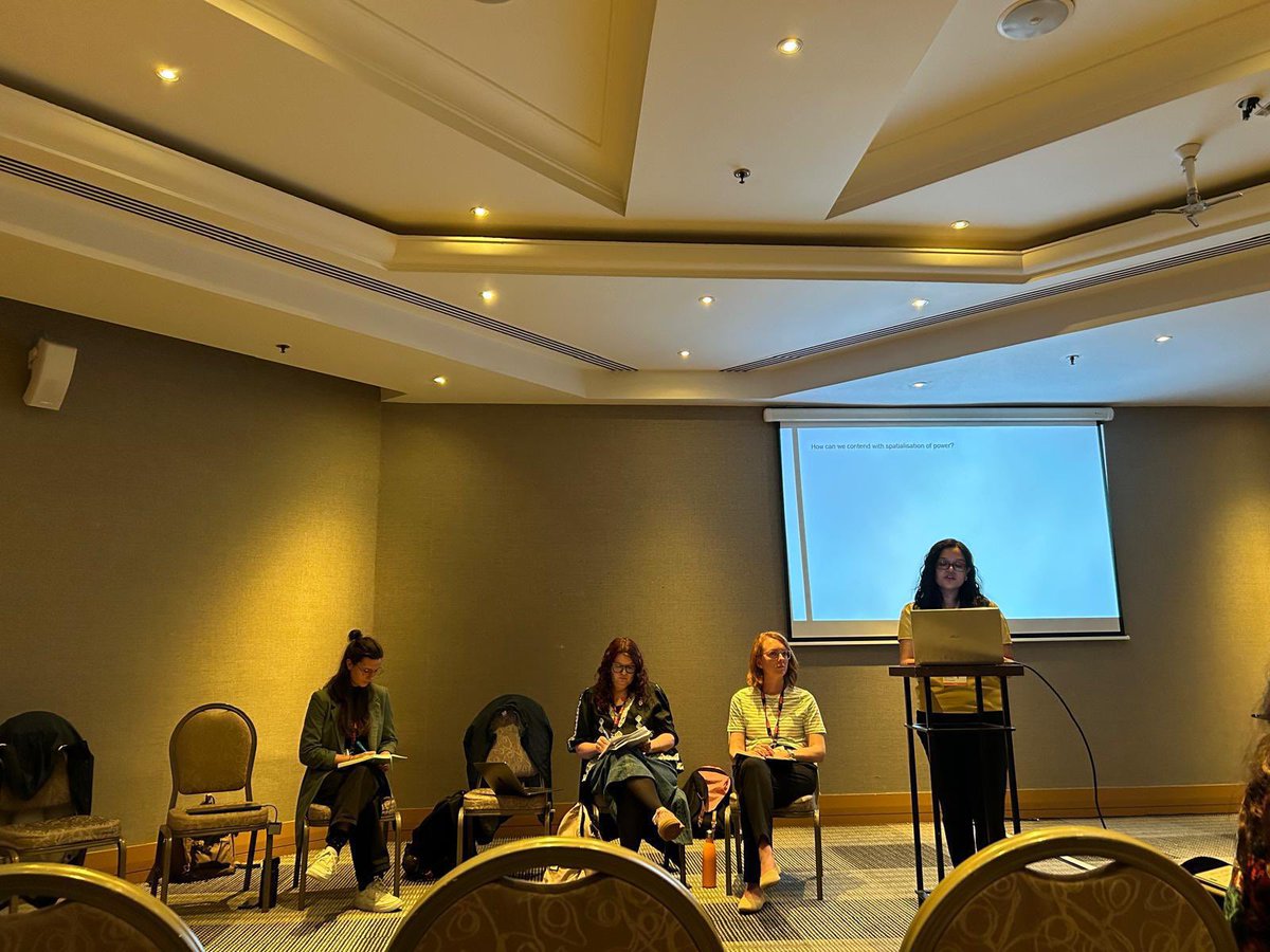 NehaTetali's tweet photo. Presented my PhD findings at @MYBISA!Was an honour to learn from brilliant feminist scholars @KarolineFaerber @erdfraeuleinMa @jencthomson @BergmanRosamond @Isa_HernaP @RCavaghan @DrLauraEsq &amp; Lena Wittenfeld- Excited for the future of Feminist IR! https://t.co/kY8BNDi1bm