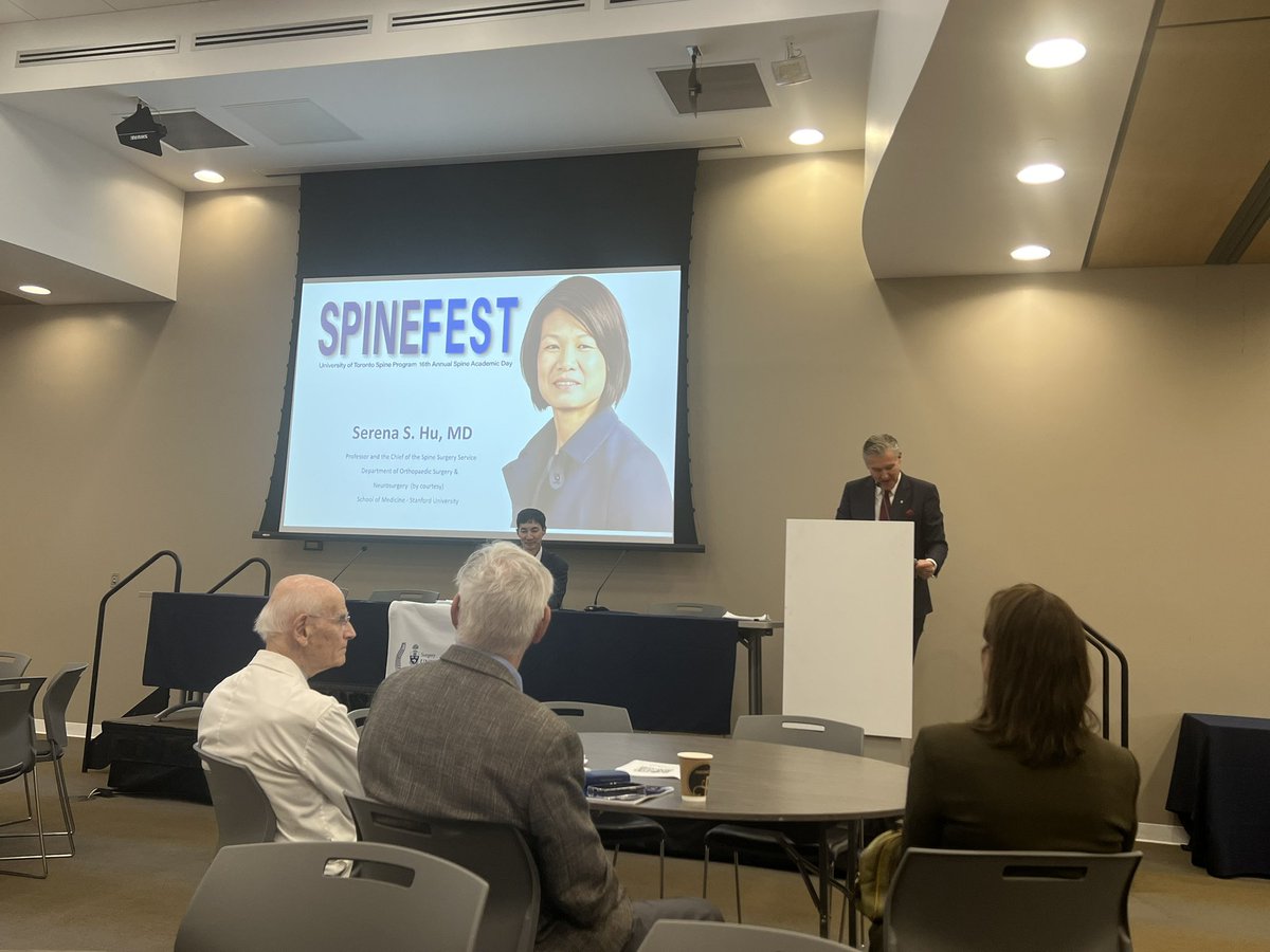 UofTSpine's tweet photo. A great kick of the 16th Annual  #SpineFEST 2024 featuring  Professor Serena Hu, our keynote speaker from Stanford University, and a great turnout from our Toronto spinal community. #spine #deformity https://t.co/ntKnIA1TFh