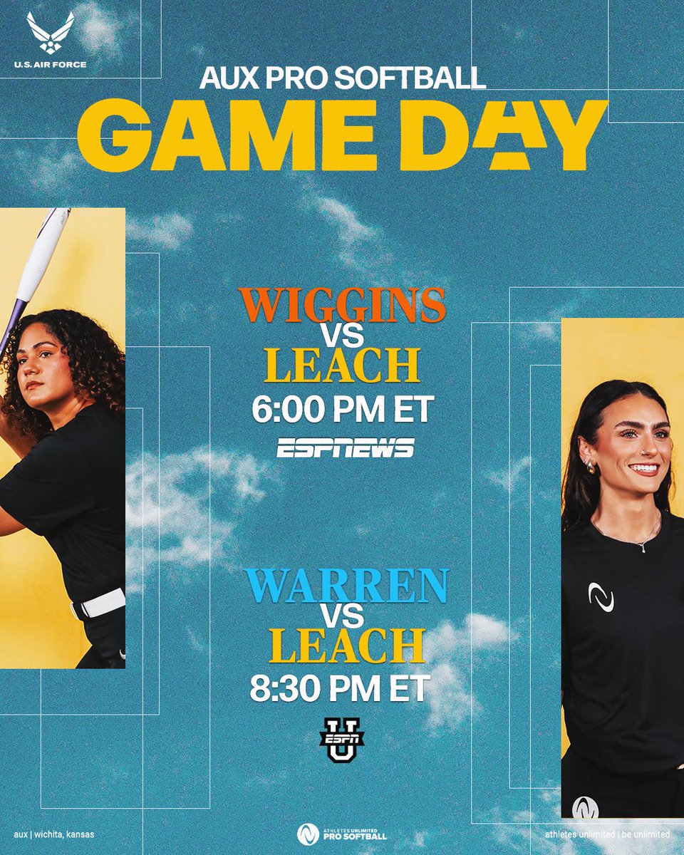 AUSL (@theauslofficial) on Twitter photo it’s game day in Wichita 🤩
today’s doubleheader kicks off at 6PM ET!
#AUProSB x <a href="/USAFRecruiting/">Air Force Recruiting</a> it’s game day in Wichita 🤩
today’s doubleheader kicks off at 6PM ET!
#AUProSB x <a href="/USAFRecruiting/">Air Force Recruiting</a>