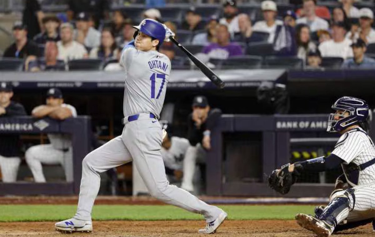 24/06/10 ドジャースはヤンキースに4-6で敗戦。大谷翔平はセンターフライ、ライトフライ、レフトフライ、左翼線二塁打と4打数1安打だった。打率は3割1分まで落ちたが、外野に飛ぶようになったのは朗報かも。ライバルのジャッジは、8回に24号ソロを放った。（日刊スポーツとサンスポのサイトから）