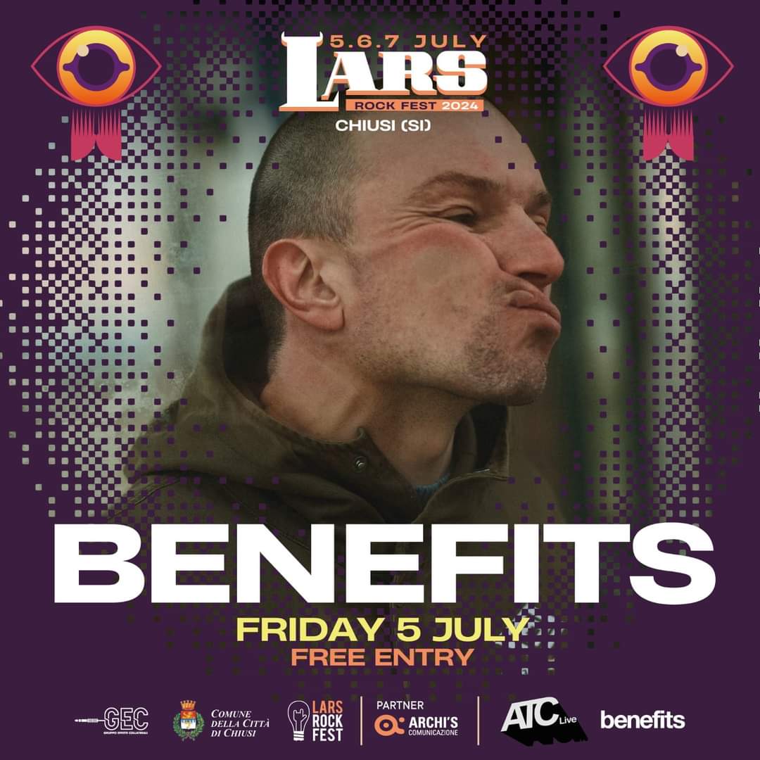 📅 Venerdì 5 Luglio - FREE ENTRY

BENEFITS (🇬🇧 En)

Il quartetto proveniente dal Nord Inghilterra (precisamente dal Teesside, North Yorkshire) sarà uno dei protagonisti della serata di inaugurazione del Lars Rock Fest 2024 

𝗟𝗔𝗥𝗦 𝗥𝗢𝗖𝗞 𝗙𝗘𝗦𝗧 
linktr.ee/larsrockfest