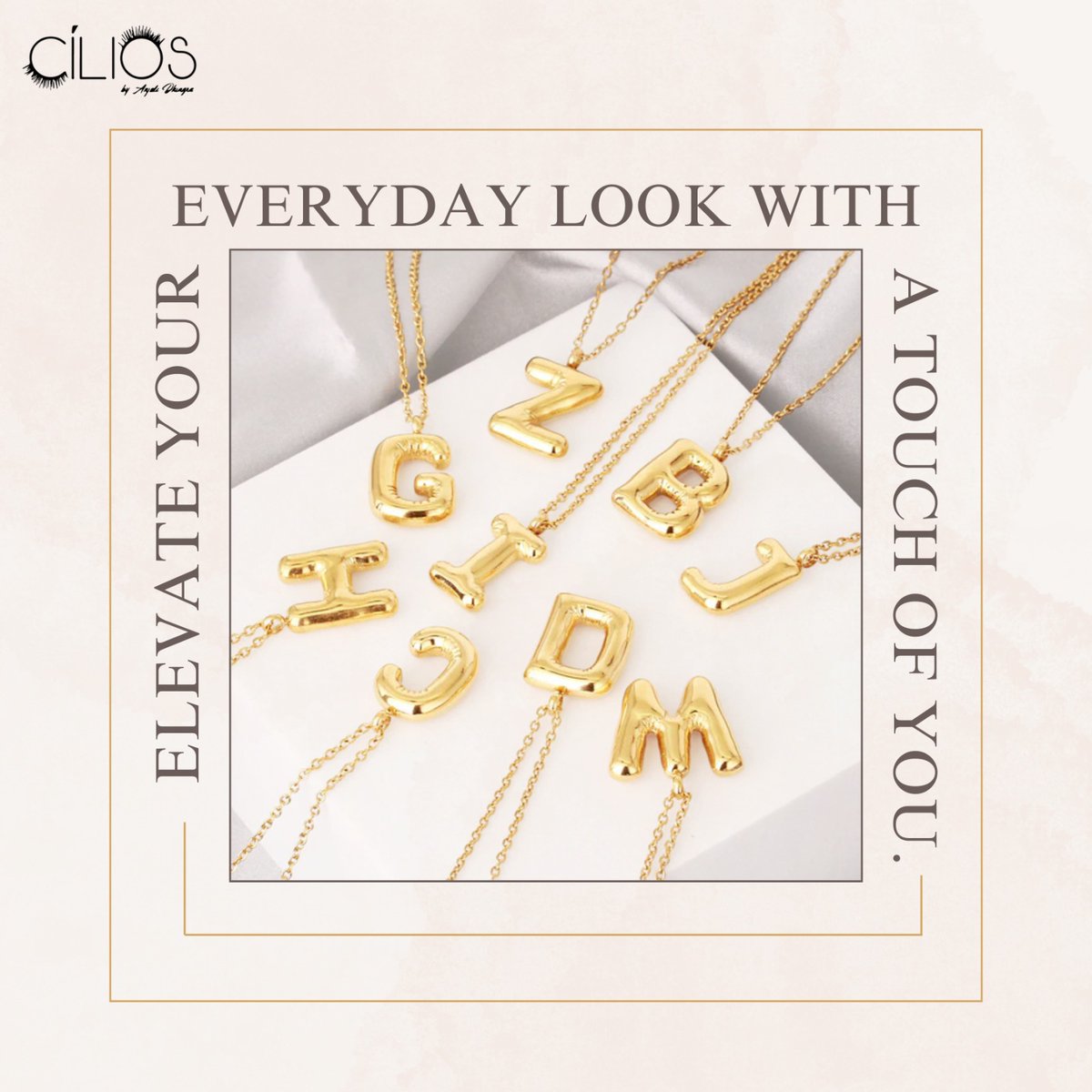 CiliosOfficial's tweet image. Wear your story around your neck with our stunning initial pendant and chain! ✨ Personalize your style and make a statement that’s uniquely yours.  
#Cilios #InitialPendant #PersonalizedJewelry #ChicAndUnique #JewelryGoals #WearYourStory