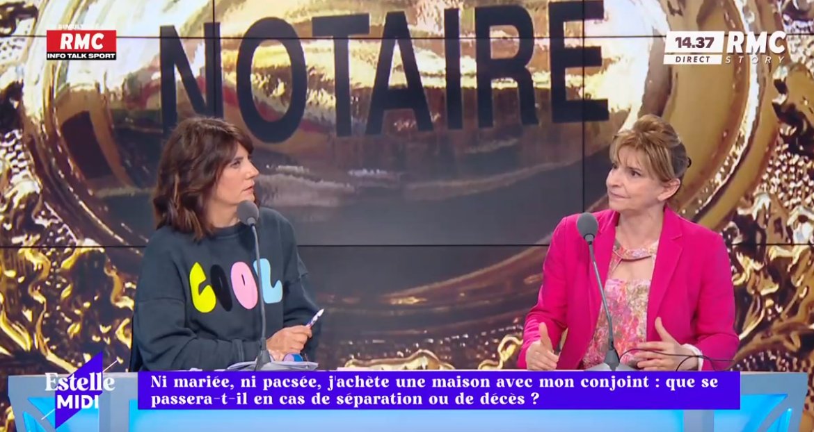 Notaires_CSN's tweet photo. Achat #immobilier en #couple : ni mariés, ni pacsés, nous achetons une maison, que se passera-t-il en cas de séparation ou de décès ? Me Couzigou-Suhas, #notaire a répondu à cette question dans l'émission #EstelleMidi sur @RMCInfo. A revoir sur https://t.co/ZYpSYwUtgv #Succession https://t.co/nRbeZAXyDe