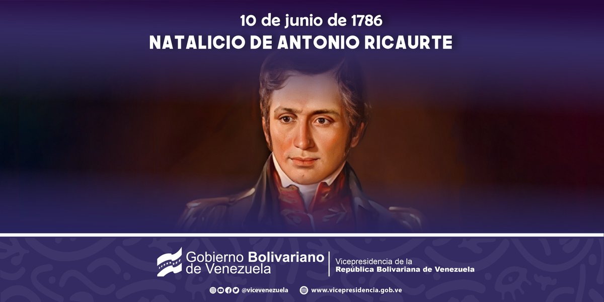 ViceVenezuela's tweet photo. #Efemérides || Se cumplen 238 años del natalicio del prócer, Antonio Ricaurte, quien tuvo una destacada actuación en la guerra de independencia de las repúblicas de Colombia y Venezuela. 

#10Jun https://t.co/Y4KD6X7Wjf