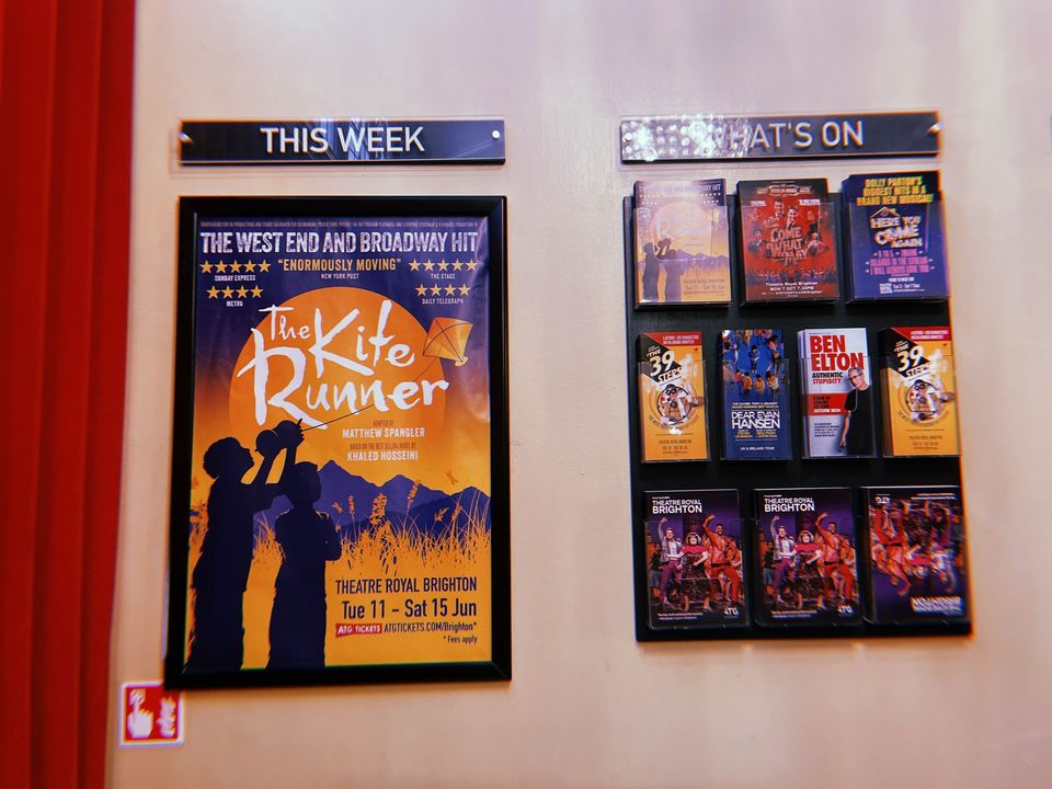 TIMES THIS WEEK @ TRB (10 - 16 Jun)

🎭 SHOW: 
The Kite Runner (@kiterunnerplay) 
Tue - Sat 7.30pm
Thu &amp; Sat Mats 2.30pm

💁‍♀️ BOX OFFICE OPENING HOURS:
Tue: 6 - 7.45pm
Wed: 6 - 7.45pm
Thu: 12 - 8pm 
Fri: 6 - 7.45pm
Sat: 1 - 2.45pm &amp; 6 - 7.45pm

🎟️ TICKETS: 
atgtix.co/3UOX9gm