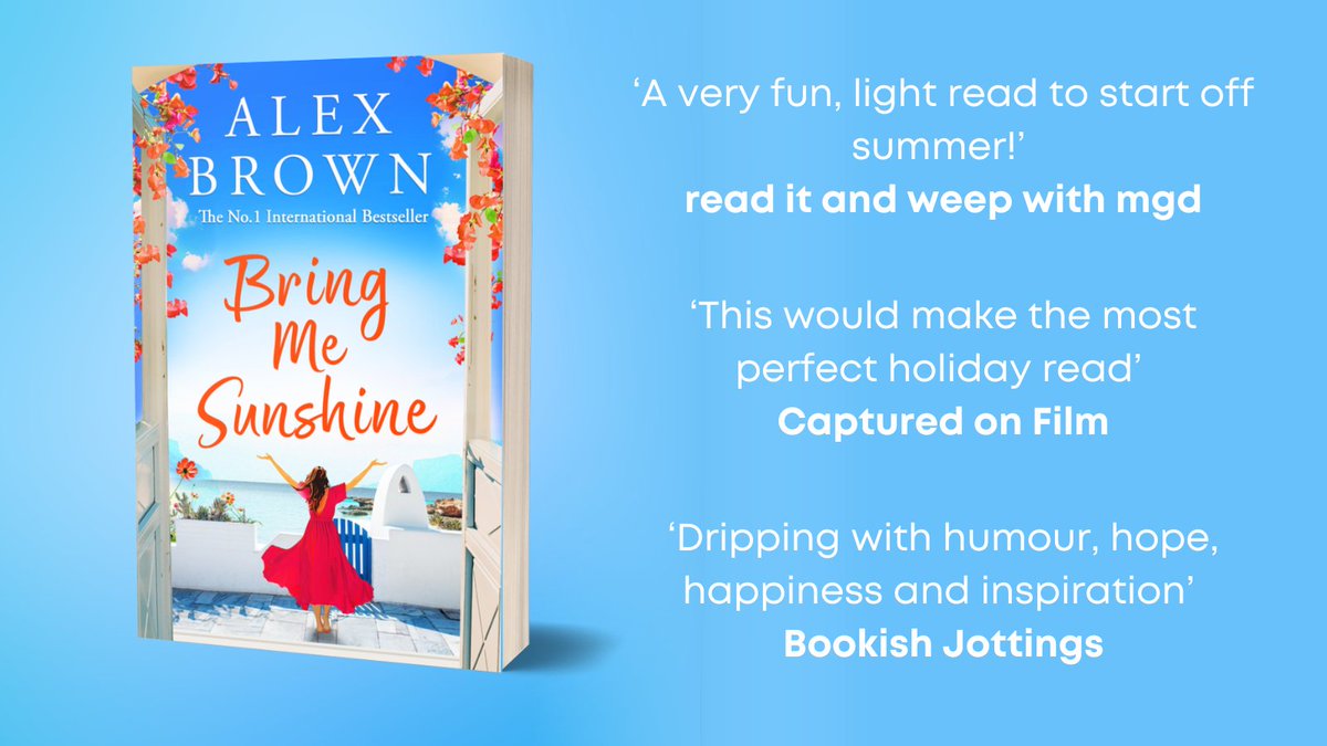 BoldwoodBooks's tweet photo. Thank you to @jo_bee, @BookishJottings and @readitandweepmg for their recent reviews on the #BringMeSunshine by @alexbrownbooks #blogtour. 

Buy now ➡️ https://t.co/3jtP7tXura https://t.co/Q3XCy8lvYu