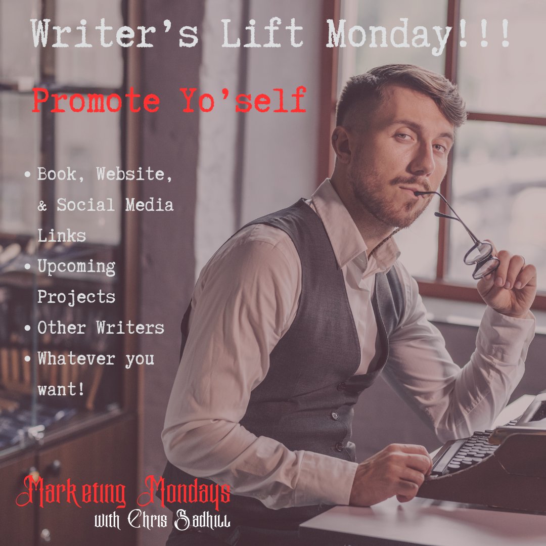 ChrisSadhill's tweet photo. #Marketingmondays: Use 'em, abuse 'em. I don't care!
#SelflessPromote the shit out of your beautiful art & Let's Lift Each Other by sharing this post w/ a friend!
Link everything you have!
#writingcommunity #poetrycommunity #writerslift #writers #poets #authorcommunity https://t.co/gWb020pGAG