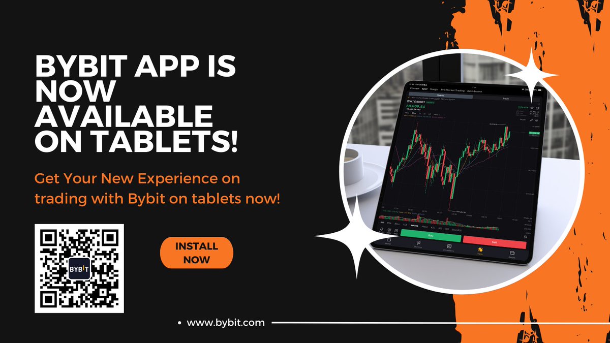 pawgummy's tweet photo. Introducing the Adaptability of Bybit App, now supported on tablets!

You can now split between horizontal and vertical, making your way to trading become further!
#TheCryptoArk #ByBUIDLERs https://t.co/fjXnn68JXa