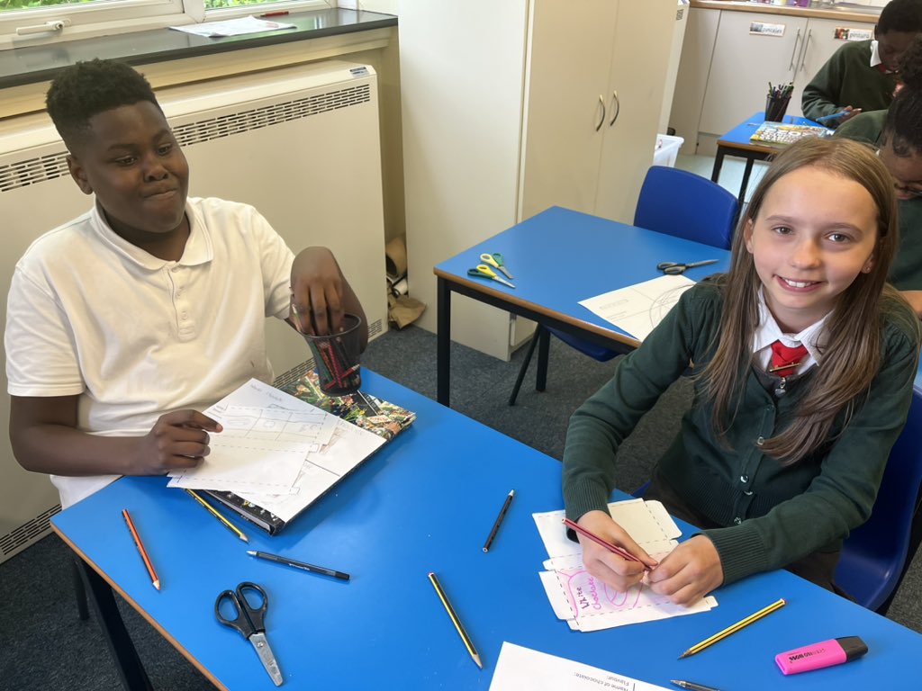 StMM_2021's tweet photo. 6G have had an excellent DT lesson with Miss Or Kam Fat from MMU as part of diversity week. We focused on the importance of fair trade and sustainability in the production of chocolate and designed our own packaging.  #inclusionrevolution #diversity #primaryDT #MMU https://t.co/Y5DMw4wIjT