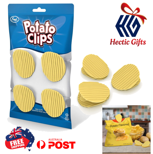 HecticGifts's tweet photo. NEW - Genuine Fred POTATO CLIPS - Set of 4 - Wavy Chip Bag Closures
https://t.co/OTVMgaiXLh
#New #HecticGifts #Fred #PotatoClips #BagClips #Snacks #BagSealer #KeepFresh #Novelty #GiftIdea #FreeShipping #AustraliaWide #FastShipping https://t.co/mIUuI8aBwq