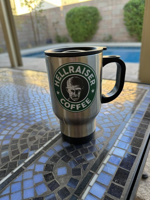 Good Morning ☕️🌞🖤 #goodmorning #coffee #hellraiser #LasVegas #HorrorCommunity https://t.co/hYsUlyTWO<a href="/tag/goodmorning"class="tags">#goodmorning</a><a href="/tag/coffee"class="tags">#coffee</a><a href="/tag/hellraiser"class="tags">#hellraiser</a><a href="/tag/lasvegas"class="tags"><span>#lasvegas</span></a><a href="/tag/horrorcommunity"class="tags"><span>#horrorcommunity</span></a>