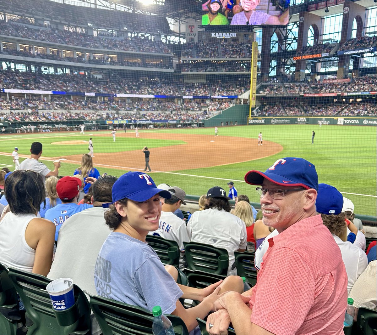 TheJoshMiller7's tweet photo. @GlobeLifeField is an amazing facility! We sat next to fellow fans who took the whole experience up a notch. Love when that happens. @Rangers @reaganmiller #DefendingWorldSeriesChampions #baseball #Texas https://t.co/WBoLjXleIo