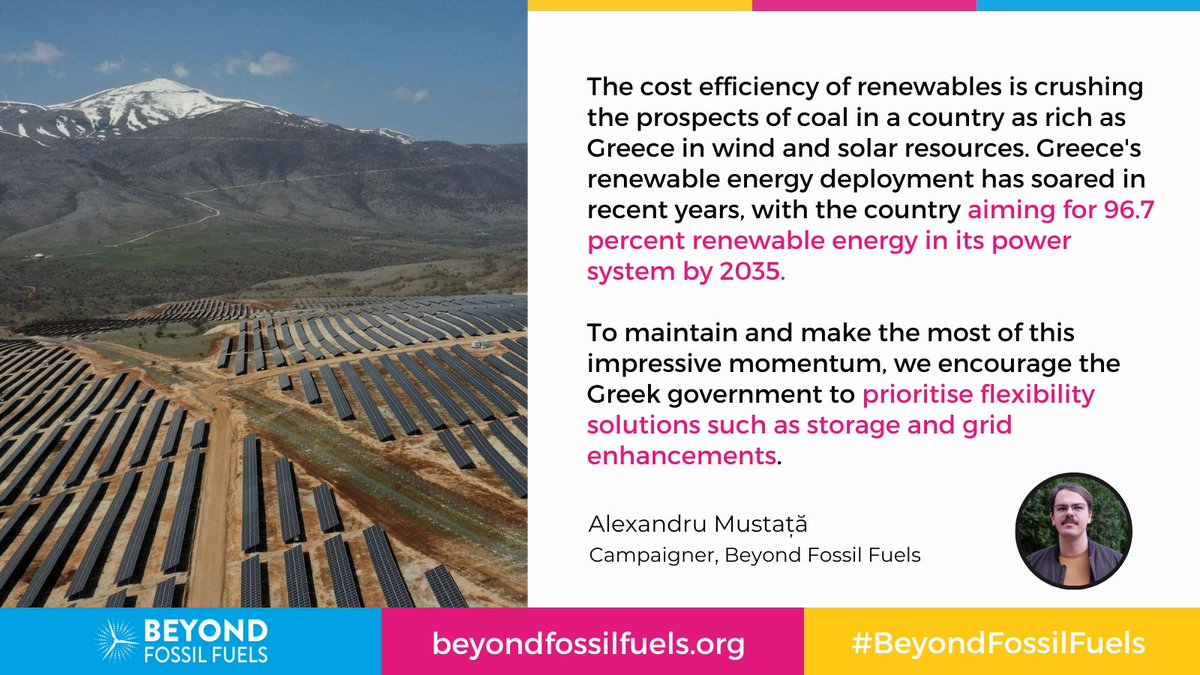 Rapid #RenewableEnergy expansion is driving coal out of Greece 👇

📉 Coal output hit a record low in May

⭐️ Greece will be #CoalFree by 2026, two years ahead of its national coal phase-out date

More 👉 bit.ly/3xcyLMs