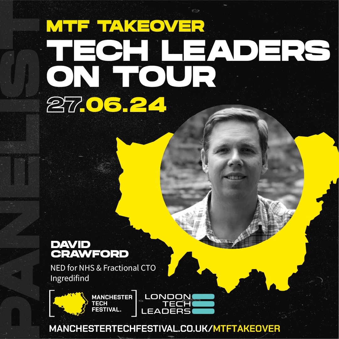 😎Manchester Panel Profiles!😎

Brilliant to have our usual host David Crawford join us on the panel at our 'Tech Leaders on Tour' event! David has been our event compere since the very beginning and has been a panel favourite ever since!🎤

Register here: lnkd.in/e2BxnYia