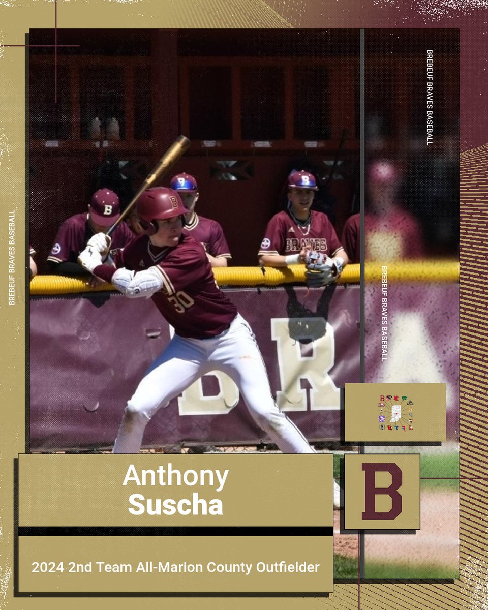 BrebeufBaseball's tweet photo. Congratulations to @AnthonySuscha07 for your selection to the 2024 All Marion County Team ⚾️ https://t.co/g0yGzjXXHj