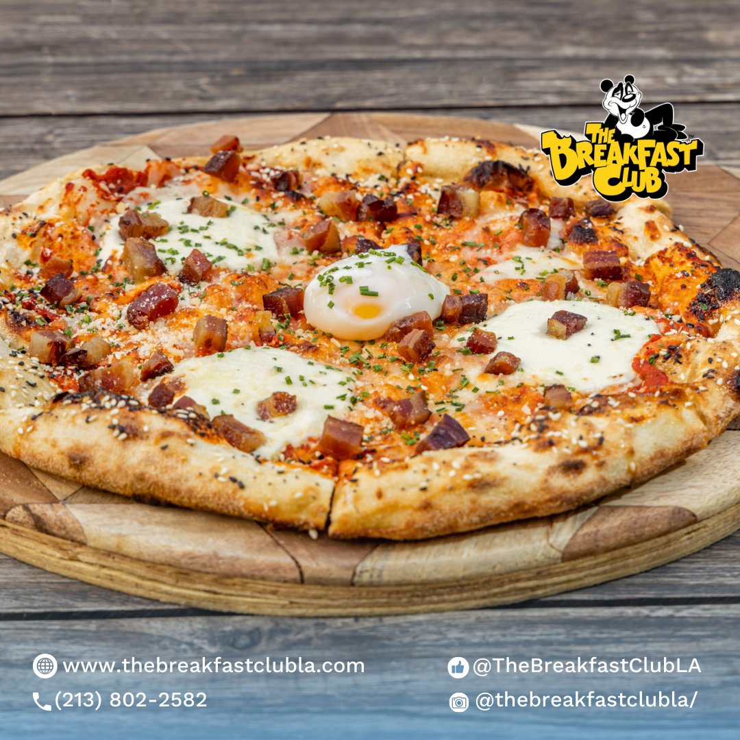 Club Pizza, where flavor parties in your mouth. Grab a slice, feel the cheesy love!

🍽️thebreakfastclubla.com
📍1600 Vine St. Hollywood, CA
📞(213) 802-2582

Facebook: @TheBreakfastClubLA
Instagram:@thebreakfastclubla