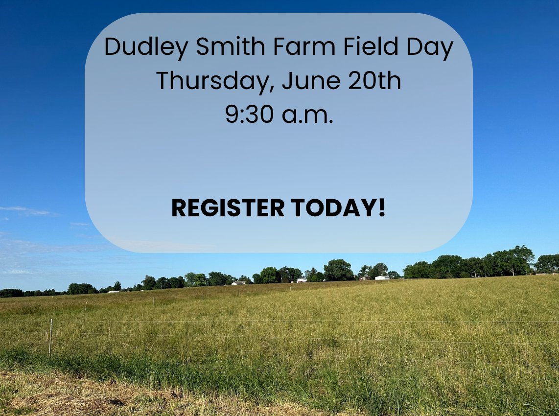 Dudley Smith Farm Field Day is right around the corner! This year, the topic of discussion will be soil health and quality. Register by June 17th to receive a free lunch at the informational event! Find out more details by following the link below.
ow.ly/Zxr750ScH3t