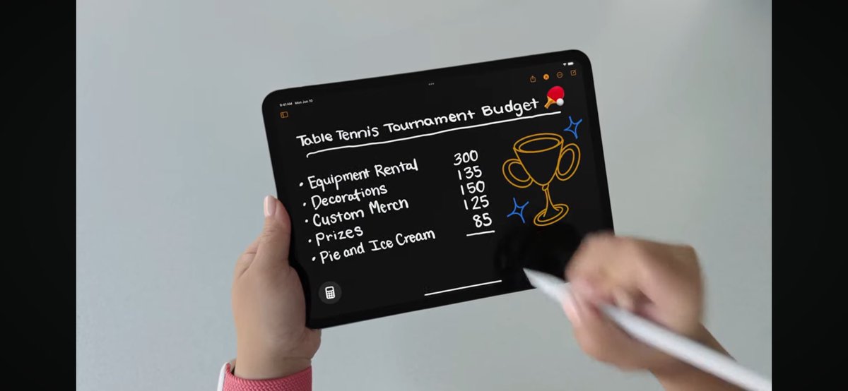 Math notes tratando de descifrar mi letra #WWDC24