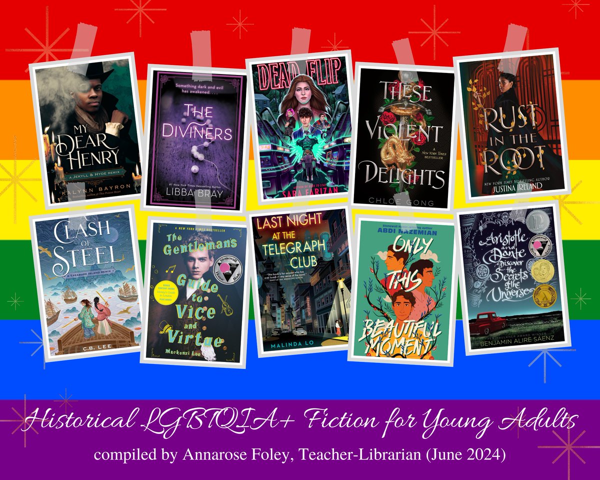 Annarose Foley (@boyntonlibrary) on Twitter photo Ms. Foley Recommends... Historical LGBTQIA+ Fiction for Young Adults! #bookstagram #librarylife #bookrecs #weneeddiversebooks #readwithpride #lgbtqia #queerbooks ๐ณ๏ธโ๐ <a href="/KalynnBayron/">Kalynn bayron</a> <a href="/libbabray/">Libba Bray</a> <a href="/SaraFarizan/">Sara Farizan (is here once a week)</a> <a href="/thechloegong/">Chloe Gong (Updates)</a> <a href="/cblee_cblee/">CB Lee (they/them)</a> @malindalo <a href="/Abdaddy/">Abdi Nazemian</a> <a href="/BenjaminASaenz/">Benjamin Alire Sรกenz</a> Ms. Foley Recommends... Historical LGBTQIA+ Fiction for Young Adults! #bookstagram #librarylife #bookrecs #weneeddiversebooks #readwithpride #lgbtqia #queerbooks ๐ณ๏ธโ๐ <a href="/KalynnBayron/">Kalynn bayron</a> <a href="/libbabray/">Libba Bray</a> <a href="/SaraFarizan/">Sara Farizan (is here once a week)</a> <a href="/thechloegong/">Chloe Gong (Updates)</a> <a href="/cblee_cblee/">CB Lee (they/them)</a> @malindalo <a href="/Abdaddy/">Abdi Nazemian</a> <a href="/BenjaminASaenz/">Benjamin Alire Sรกenz</a>