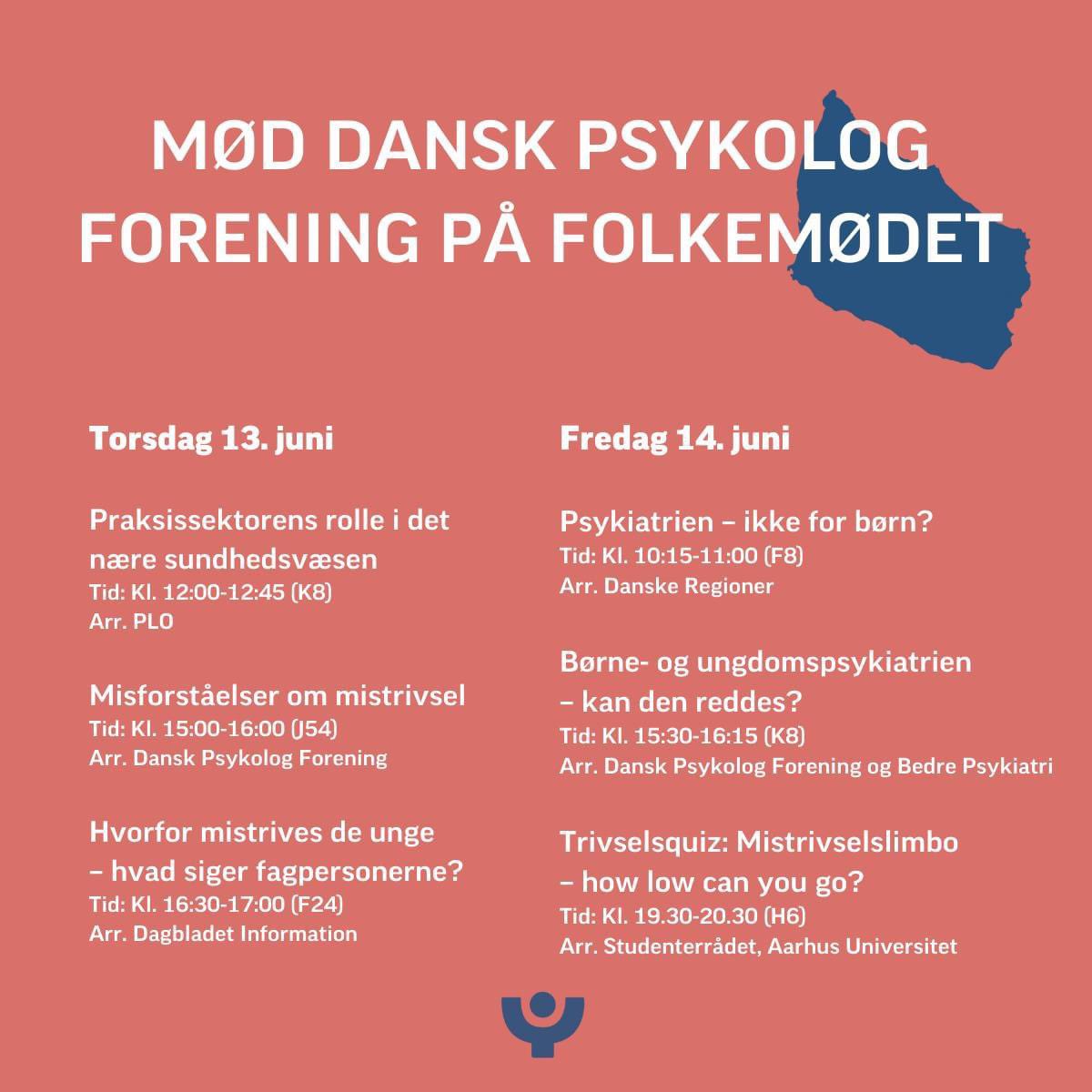 DanskPsykologF's tweet image. Ses vi på Folkemødet? 👋