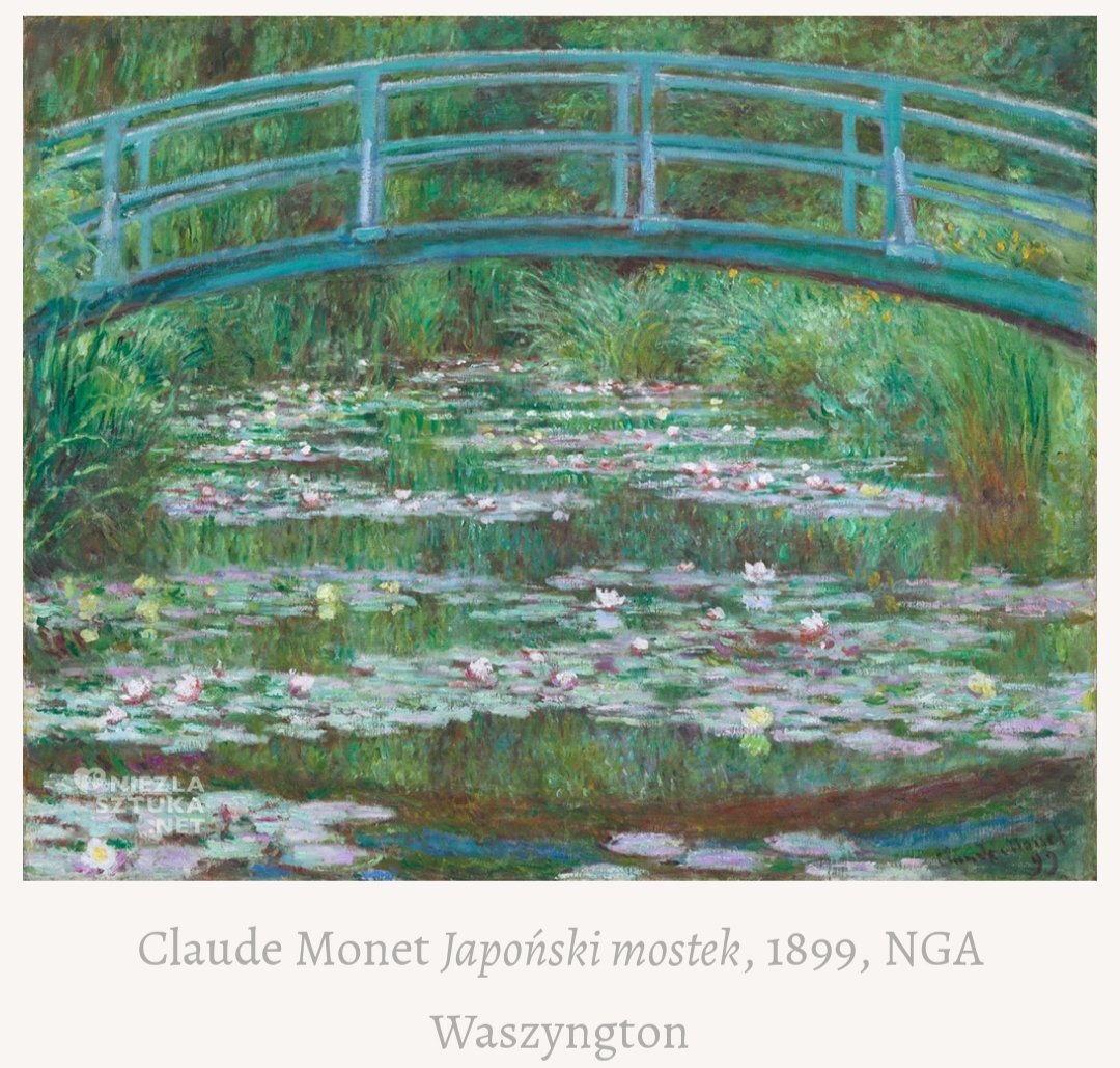 dotti_22_'s tweet image. #Jann o muzyce, malarstwie i innych dziełach sztuki
🎶🎨🪷
(Monet: „Chcę malować powietrze wokół mostu, domu, łodzi. Piękno tego powietrza wokół nich”; „Lilie pochłonęły całą moją paletę. Od tej chwili nie miałem już innego modela”)
youtu.be/de8nk9FIJXc?si…
niezlasztuka.net/o-sztuce/sztuk…