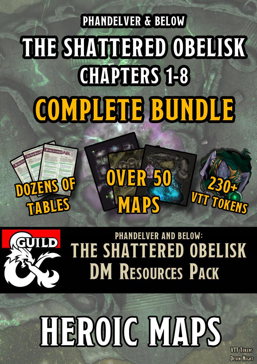 Heroic Maps (@heroicmaps) on Twitter photo We're really excited to announce that our complete bundle for Phandelver & Below is now available at <a href="/dms_guild/">Dungeon Masters Guild</a> ! Every single location mapped in details. 230+ amazing tokens by <a href="/DevinNight/">Devin Night (commissions Limited)</a> and loads of tables! We've got a bundle that saves 30%! We're really excited to announce that our complete bundle for Phandelver & Below is now available at <a href="/dms_guild/">Dungeon Masters Guild</a> ! Every single location mapped in details. 230+ amazing tokens by <a href="/DevinNight/">Devin Night (commissions Limited)</a> and loads of tables! We've got a bundle that saves 30%!