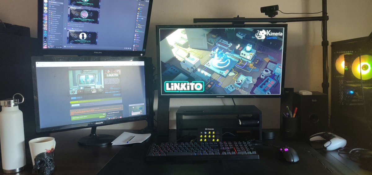 KalinarmDev's tweet image. Here is mine #IndieDevWorkspaceChallenge!
Very happy with my little dev world for Linkito🥰