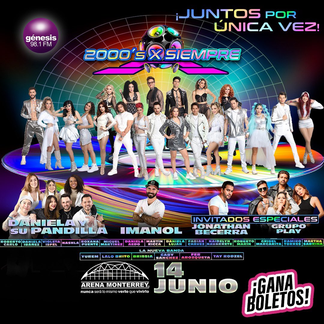 ¡Revive lo mejor de los 2000's en el concierto más esperado! 🎶 

Participa y gana accesos dobles para el concierto de los 2000’s X Siempre.🎤🎸

✅Comenta tu nombre completo 
✅Menciona a tu acompañante 
✅Y compártenos tu novela infantil favorita de los 2000’s

¡Suerte! 🍀🤩
