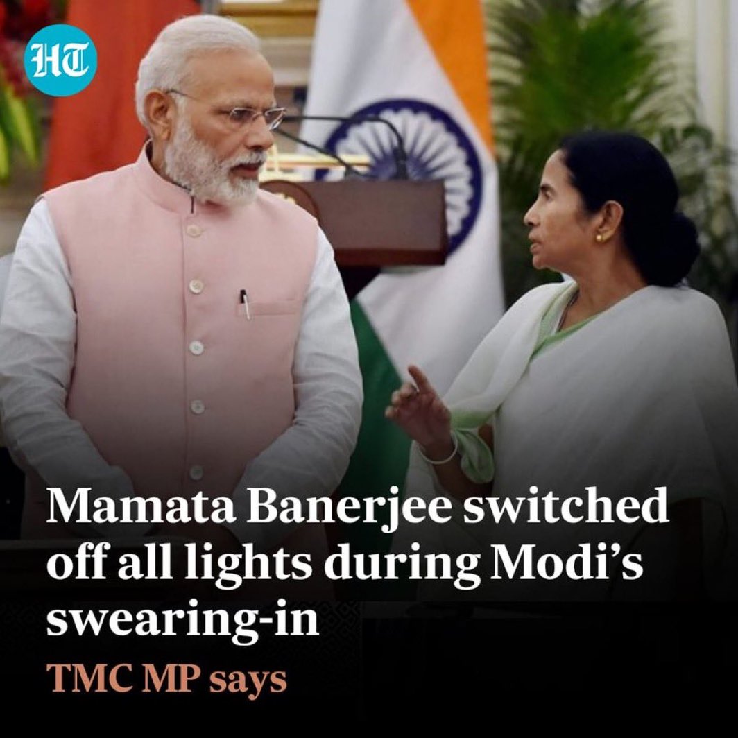 perfectminz's tweet image. Didi is very brave because she never turns off lights when Hindus are being killed in her state. 
#ModiCabinet #OathCermony