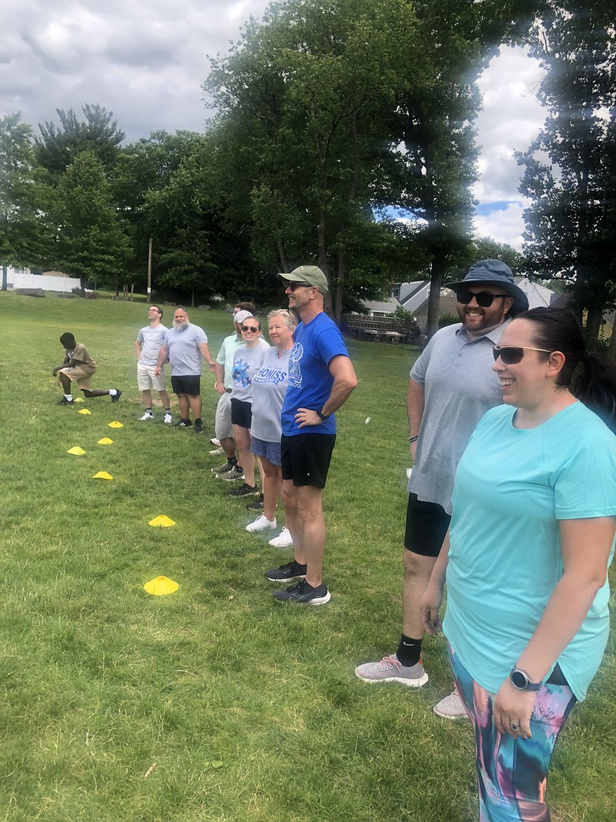 It’s the Tournament of Champions….Teachers vs. students annual kickball game. 
#dumontdistrict 
#Honisshawks 
#kickball 
#endofyearfun