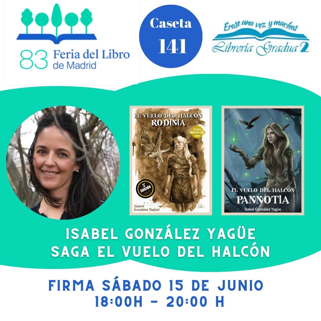 ¡Vuelvo a la Feria del Libro de Madrid! El sábado 15 de junio podré firmarte mi saga "El vuelo del halcón", y hablar de Rodinia, de Pannotia, del Mundo de Antaño y de nuestro propio mundo. Porque el nuestro también es un lugar mágico. Como la Feria. Como tú. ¡Te espero!
#FLM24