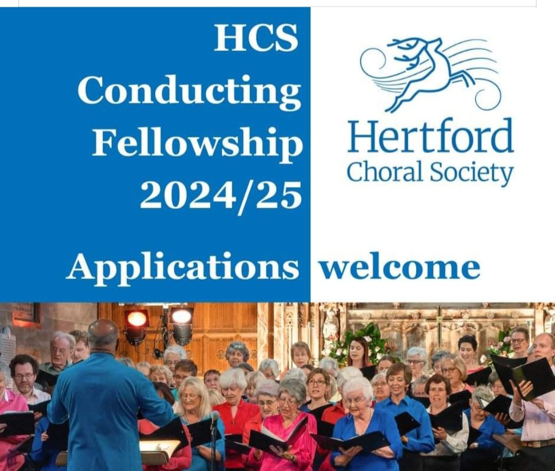 Hertford Choral Soc (@hertfordchoral) on Twitter photo HCS is delighted to receive applications for its 2024/25 Conducting Fellowship scheme. Full details can be found on hertfordchoral.org.uk. closing date is 17 June 2024.
Please share.
<a href="/MakingMusic_UK/">Making Music UK</a>
<a href="/Benslow_Music/">Benslow Music</a>
<a href="/AboutHertford/">about HERTFORD</a>
<a href="/abcdtweets/">Association of British Choral Directors</a>
#choral
#choralconducting
#choir HCS is delighted to receive applications for its 2024/25 Conducting Fellowship scheme. Full details can be found on hertfordchoral.org.uk. closing date is 17 June 2024.
Please share.
<a href="/MakingMusic_UK/">Making Music UK</a>
<a href="/Benslow_Music/">Benslow Music</a>
<a href="/AboutHertford/">about HERTFORD</a>
<a href="/abcdtweets/">Association of British Choral Directors</a>
#choral
#choralconducting
#choir
