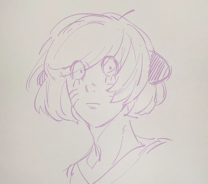 初描きのやつと並べると、3枚目なのにこの手の抜きようがわかる