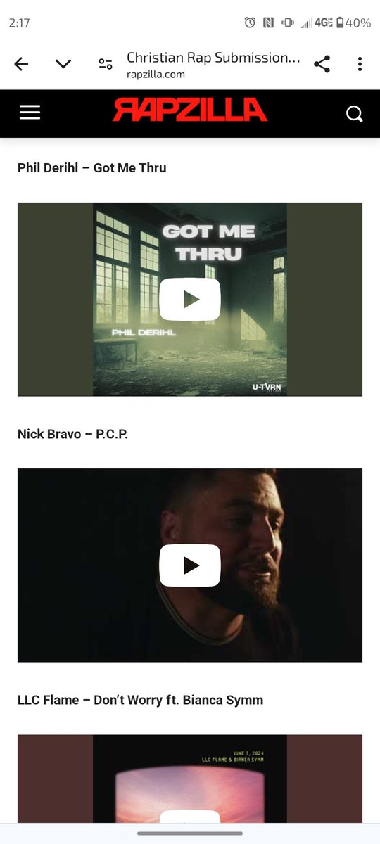Phil Derihl (@philderihl) on Twitter photo Shoutout to <a href="/Rapzilla/">Rapzilla.com</a> for the article feature. You can find "Got Me Thru" on all streaming platforms now. 🔥🚀
#Newmusic #CHH #Rapzilla #Article Shoutout to <a href="/Rapzilla/">Rapzilla.com</a> for the article feature. You can find "Got Me Thru" on all streaming platforms now. 🔥🚀
#Newmusic #CHH #Rapzilla #Article