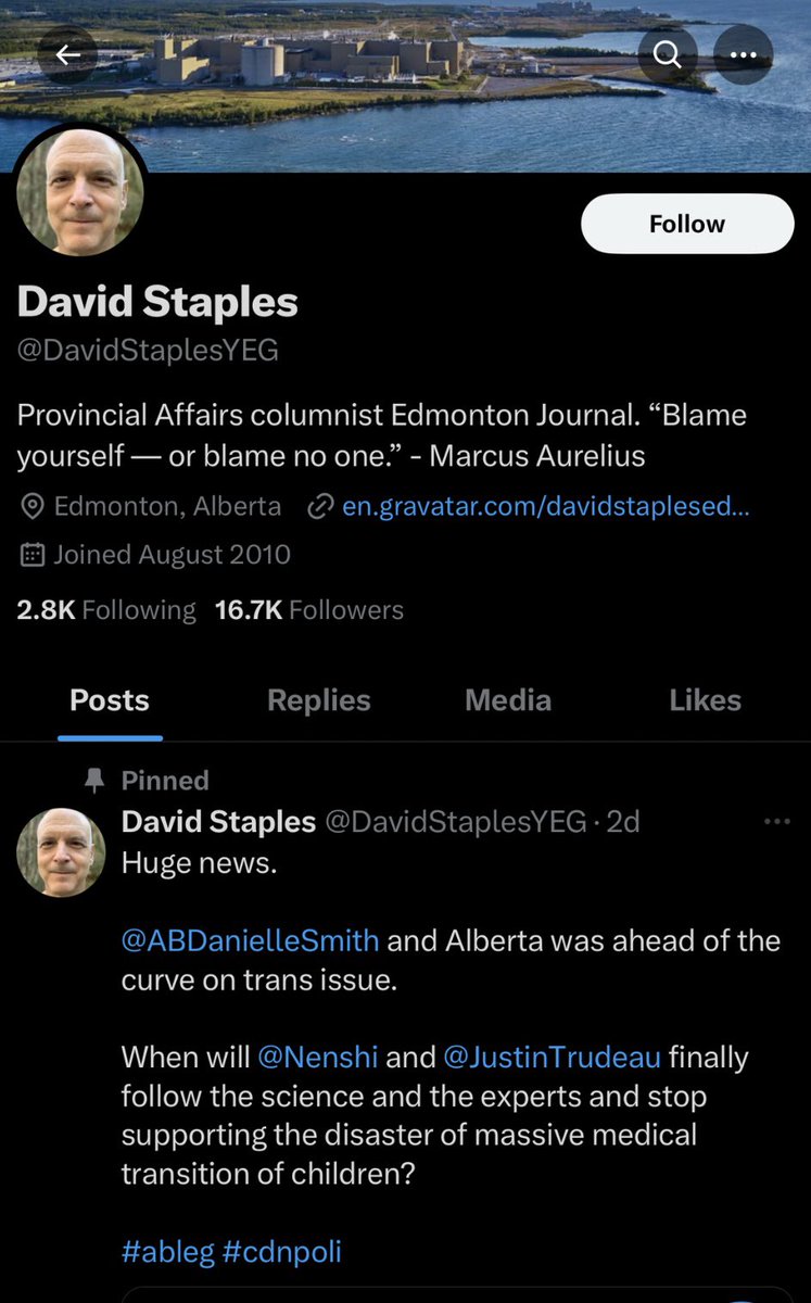TheBreakdownAB's tweet photo. Provincial affairs columnist for @edmontonjournal, whose bio includes a quote about personal responsibility, has pinned his tweet using a far right astroturf org as a source.

This is what’s wrong with our democracy right here. 

“Columnists” who deliberately mislead.

#abpoli https://t.co/pr7WhMBVm2