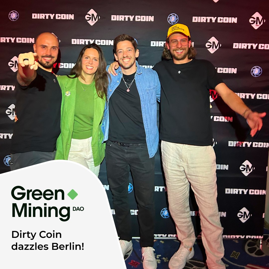 Green Mining DAO (@greenminingdao) on Twitter photo π Big shoutout to our amazing team for a stellar job at the Berlin premiere of the <a href="/DirtyCoinDoc/">Dirty Coin: The Bitcoin Mining Documentary</a> Documentary! π©πͺβ¨ We had fantastic conversations with fellow Bitcoiners, sparking potential partnerships and investments. ππ€
#Bitcoiners #BitcoinCommunity #DirtyCoin #Partnerships π Big shoutout to our amazing team for a stellar job at the Berlin premiere of the <a href="/DirtyCoinDoc/">Dirty Coin: The Bitcoin Mining Documentary</a> Documentary! π©πͺβ¨ We had fantastic conversations with fellow Bitcoiners, sparking potential partnerships and investments. ππ€
#Bitcoiners #BitcoinCommunity #DirtyCoin #Partnerships